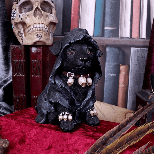 Reapers Canine Cloaked Grim Reaper Dog Figurine