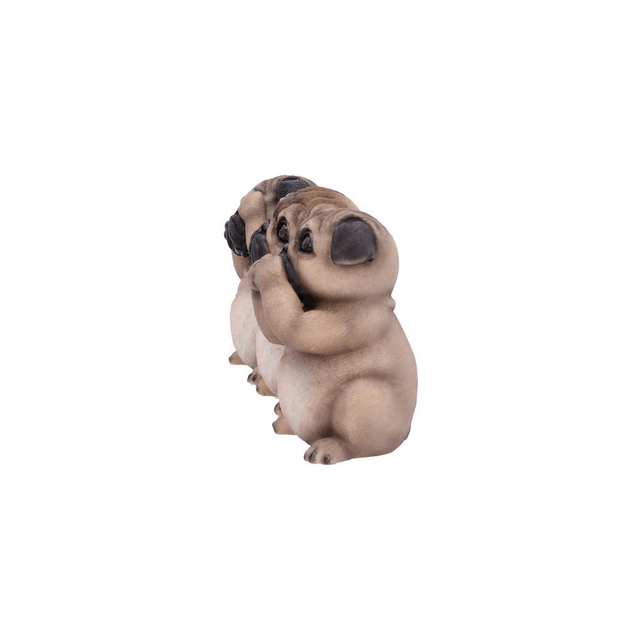 Three Wise Pugs 8.5cm