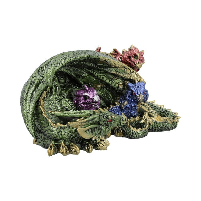 Hatchling Horde Metallic Dragon Figurine 17.3cm